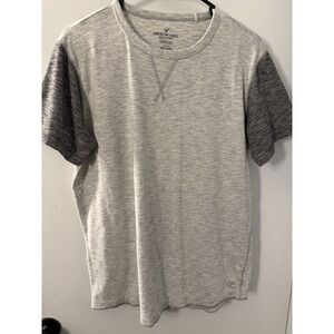 American Eagle Outfitters Active Flex Men's M Gray Heather Logo Stretch Tee